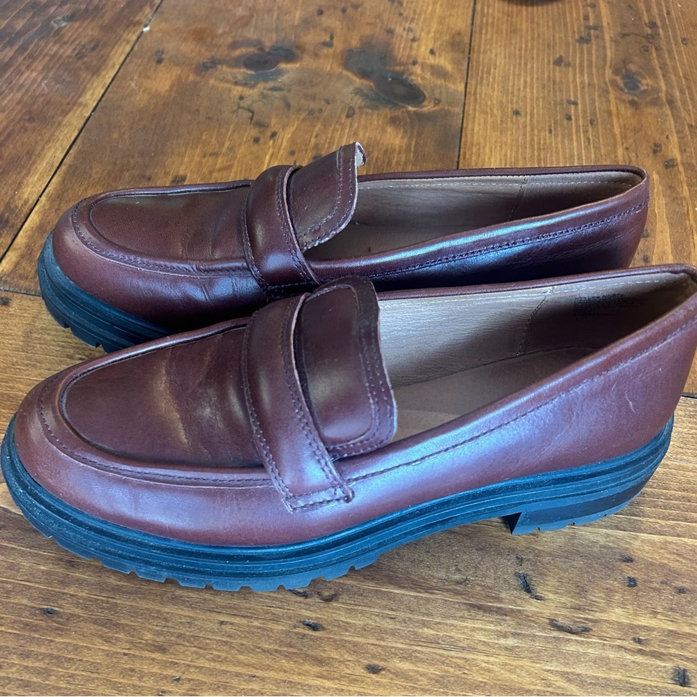 Madewell The Bradley Lugsole Brown Leather Loafer Women’s 8.5 - Picture 2 of 5
